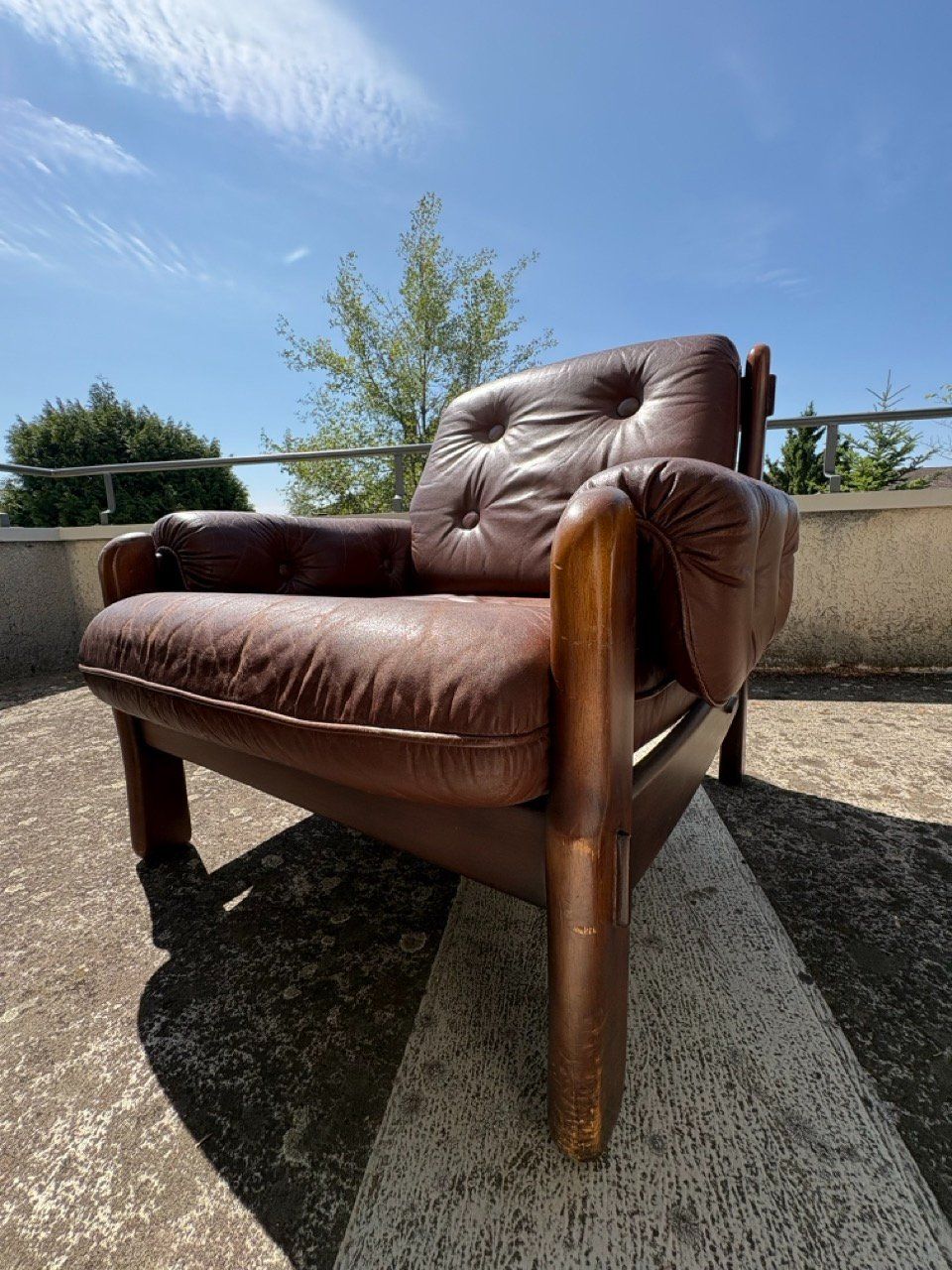 Sessel: Mid-Century Ledersessel – Gebraucht aus Ins von ab_80 9