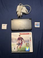 Nintendo 3DS in Schwarz, inkl. Ladekabel sowie zwei Spiele