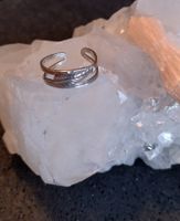 ZEHENRING OHRKLEMME RING MIT FEDER IN 925 SILBER
