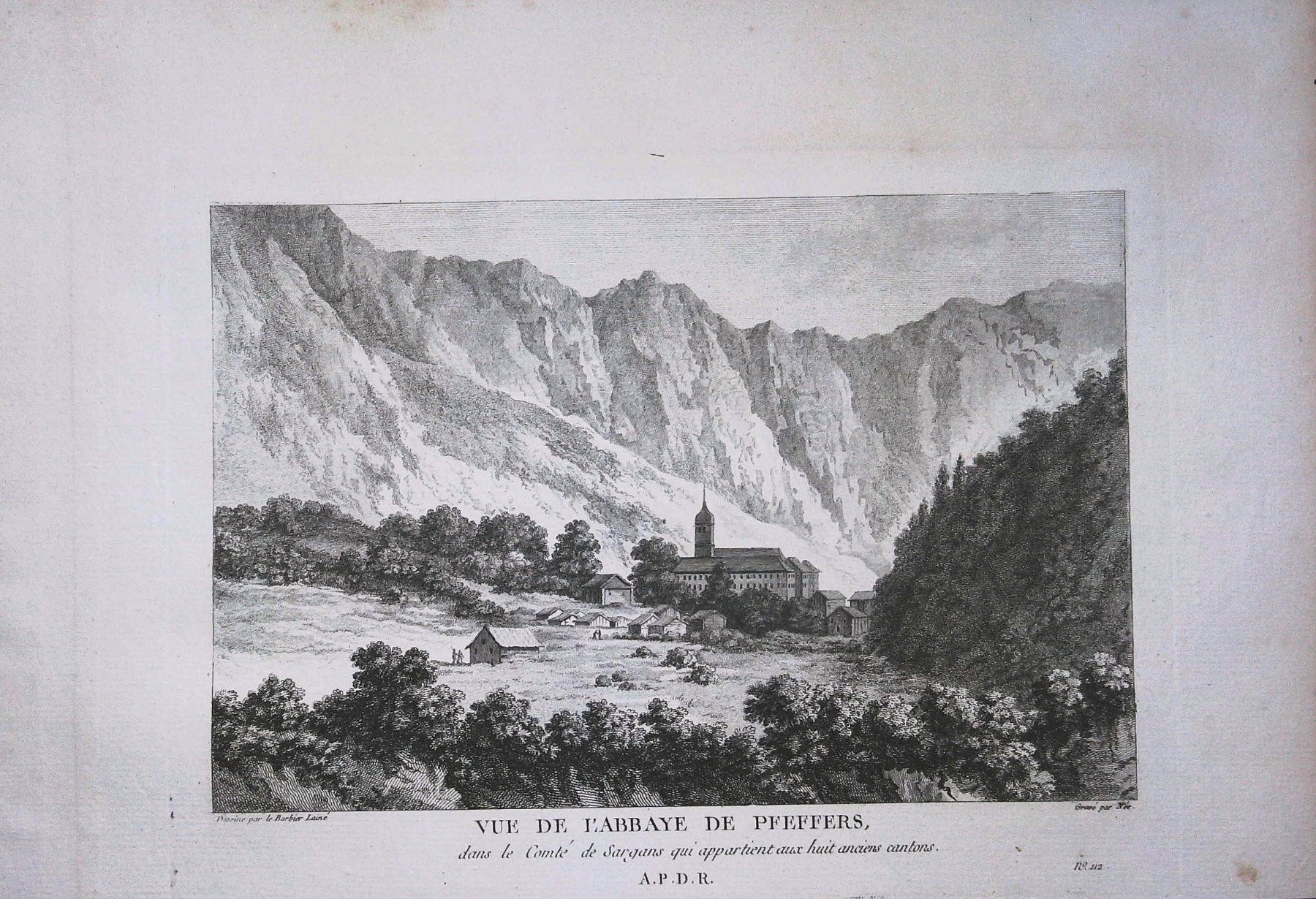 Incisioni: Pfäfers Kloster Originalkupferstich 1780 – Usato da Rafz venduto da Helvet32