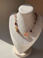 Premium Edelstein Halskette | 18K Vergoldet Edelstahl
