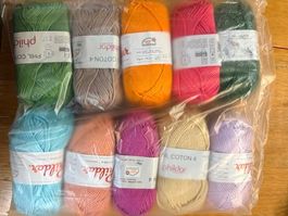 LOT DE 10 PELOTES COTON 4 PHILDAR