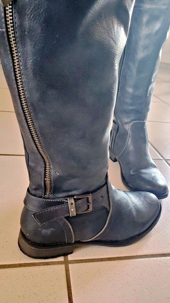 Mustang Scarpe da donna: Mustang Stiefel Damen blau Grösse 37 – Usato da Courtaman venduto da Silb 2