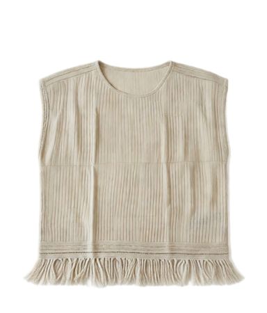 Pepe Jeans Boho-Bluse mit Fransen – Creme / Off (Gr. M)