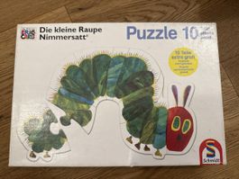 Puzzle Die kleine Raupe Nimmersatt 10 Teile gross