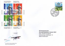 TA 2024 C5 Couvert mit Vignettenblock geflogen