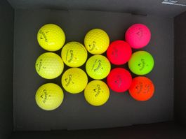 12 farbige Callaway Lakeballs (AAAA), Chrome Soft & ERC Soft