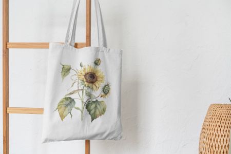 Sonnenblume Baumwolle Tasche NEU