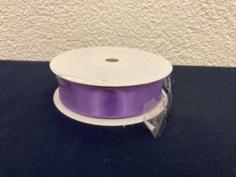 Satin - Band verdrahtet, 25 mm breit,  20 Meter, lila