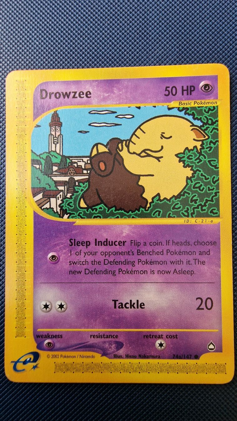 Pokémon Carte collezionabili: Drowzee #74a – Pokémon Aquapolis – Usato da Veytaux venduto da PocketMonster