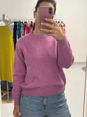 Uniqlo Pullover aus Wolle Gr. S-L pink rosa Rundhals gross