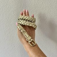 Faux leather belt