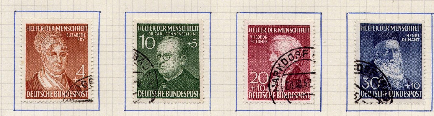 Alle Briefmarken: BRD Mi 156-159 gest. – Gebraucht aus Langenthal von 1195