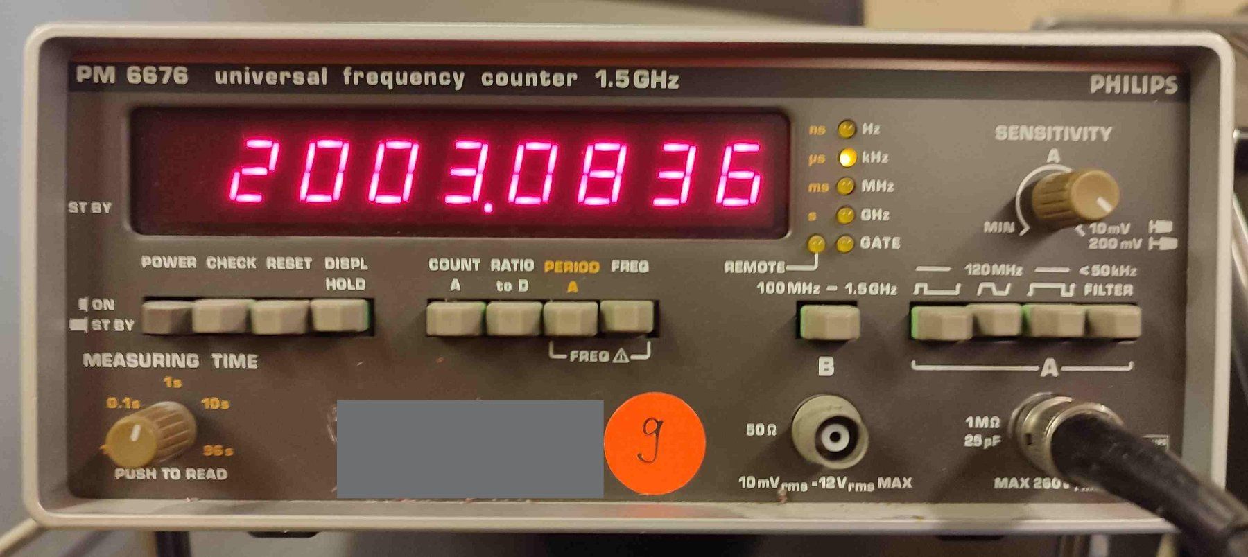 Messen: Philips PM6676 Universal Frequency Counter 1.5GHz – Gebraucht aus Zürich von Sherman