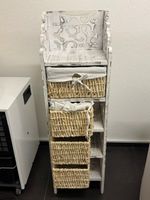 Stufenregal 4 Körbe weiss gebraucht