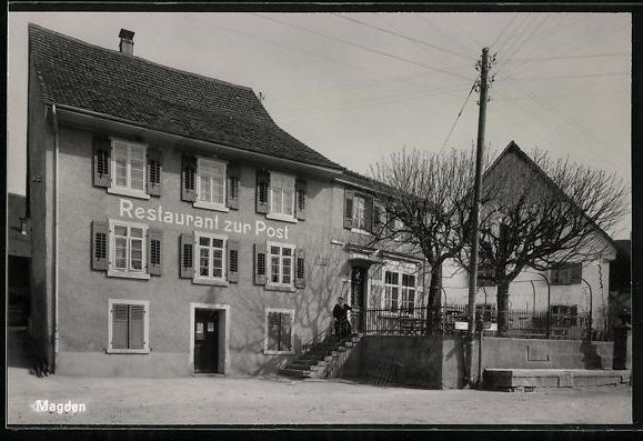 Ansichtskarten: AK Magden /Aargau, Restaurant zur Post – Gebraucht aus Berlin von bartko-reher