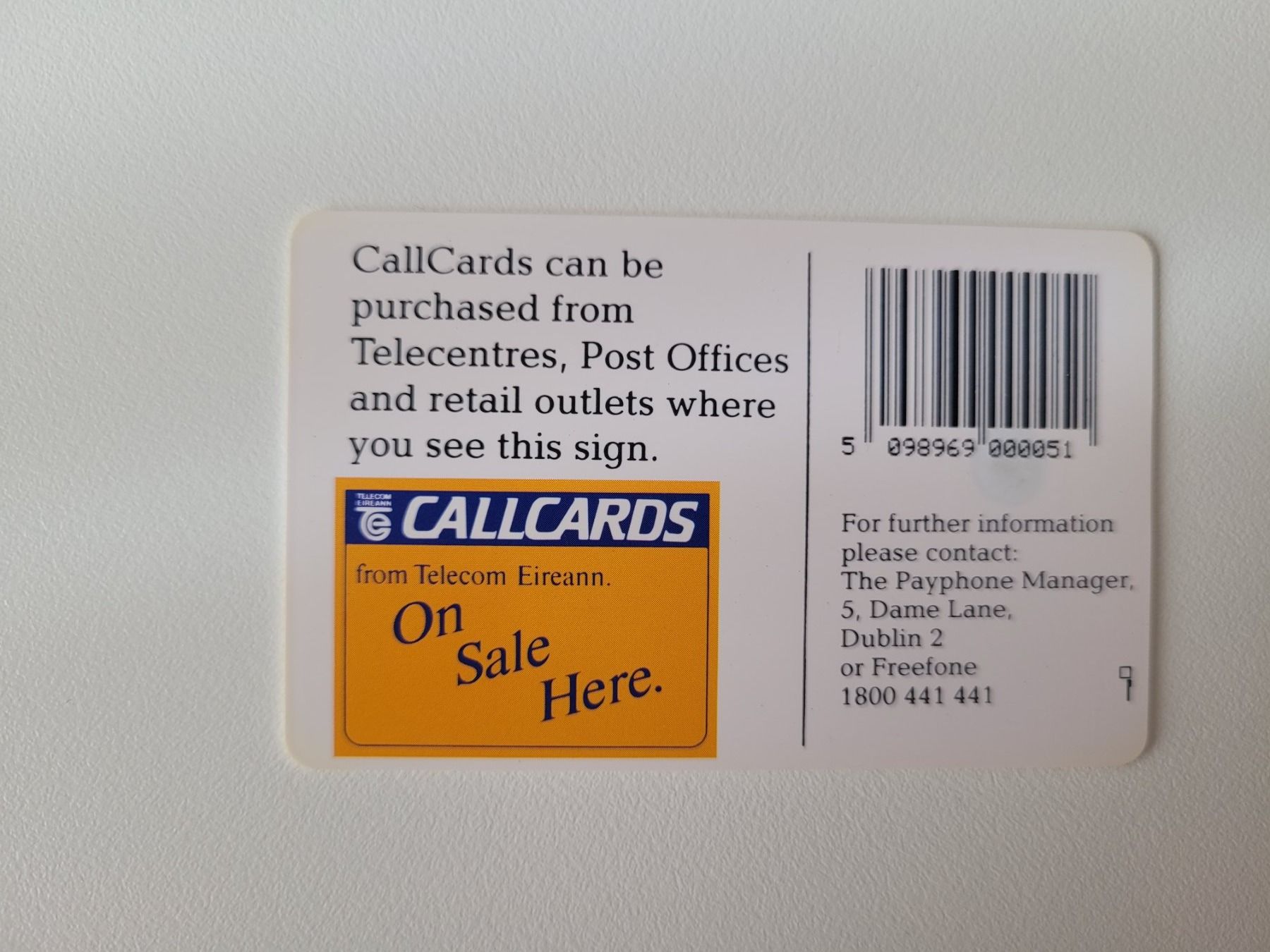 Cartes de téléphone: Telefonkarte Irland "callcard" – D'occasion à Inwil par Flower2325 1
