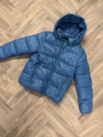 Steppjacke 148 blau mit Kapuze gebraucht