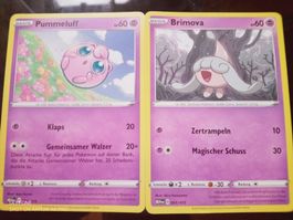 2 Pokemon Karten Pummeluff und Brimova guter Zustand