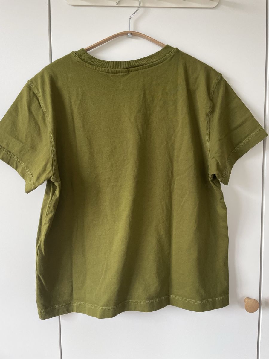 H&M T-shirt: H&M Basic T-Shirt Khaki Olivgrün Gr. M 100% Baumwolle – Usato da Neukirch an der Thur venduto da bee88 3