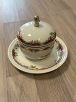 Zuccheriera vintage Märä Porcellana Limoges con piatto