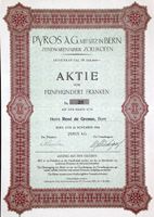 Pyros AG, Zündwarenfabrik, Bern - 1934