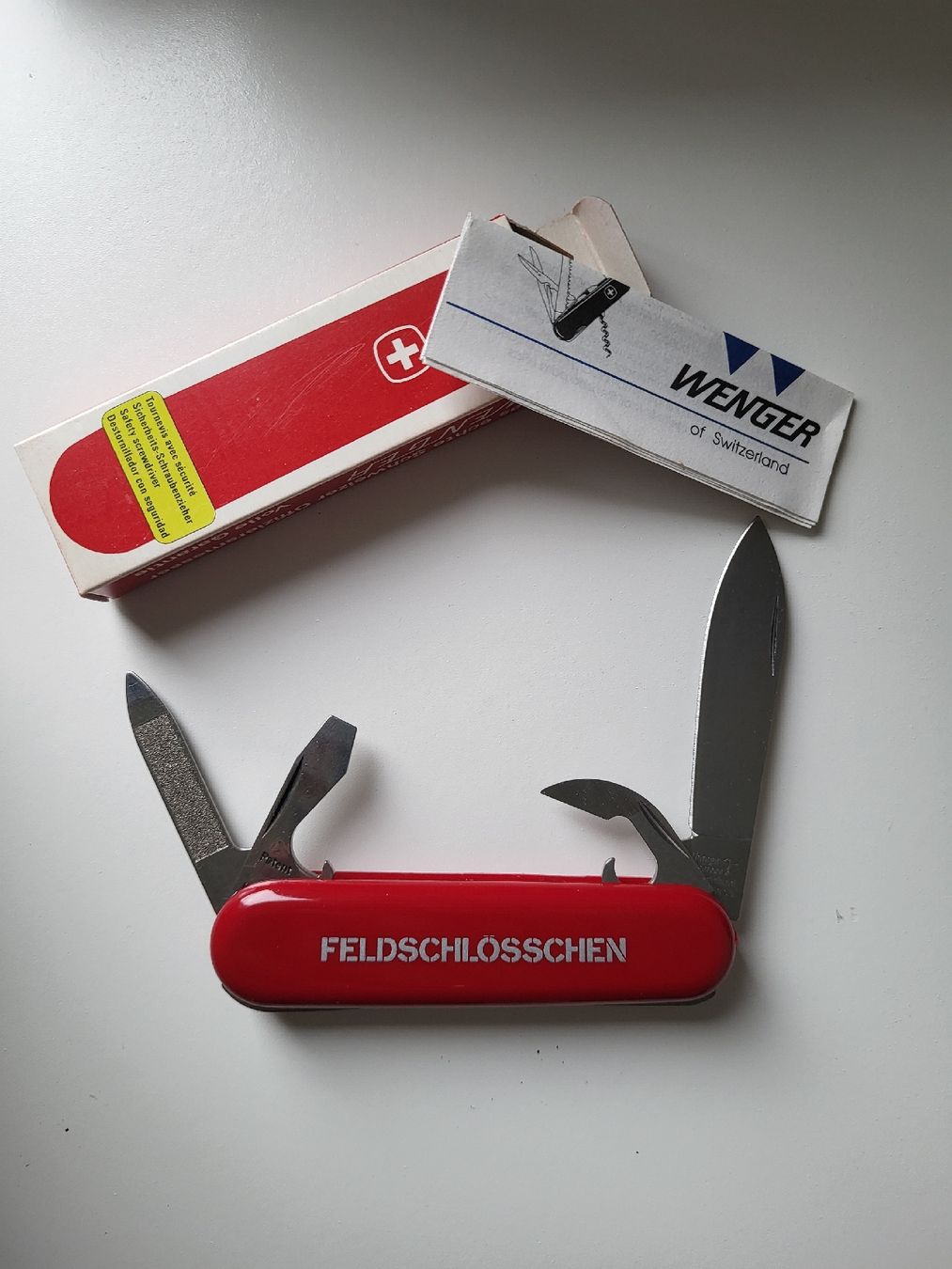 Wenger Coltelli tascabile: Wenger Feldsschlösschen Sackmesser, Neu – Nuovo (secondo la descrizione) da Allschwil venduto da Uhrenbinz 2