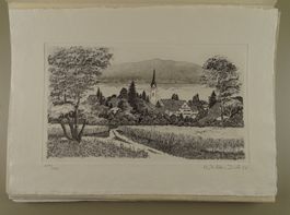 WALTER DICK: DER ZÜRICHSEE VOR MEINEN FÜSSEN, RADIERUNGEN