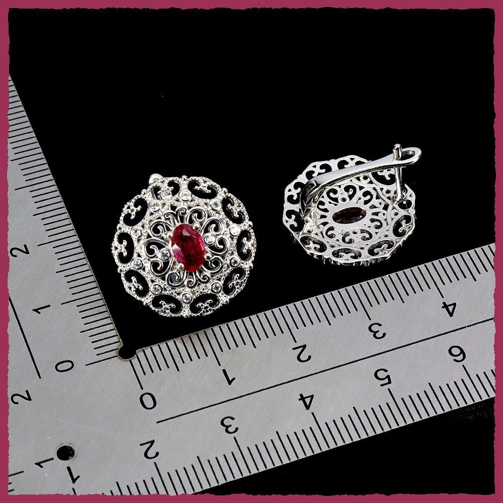 Ohrringe & -stecker: ♛ Filigrane Rubin Ohrringe 925 Silber – Neu und originalverpackt aus Oberglatt ZH von Hot-Spot 2