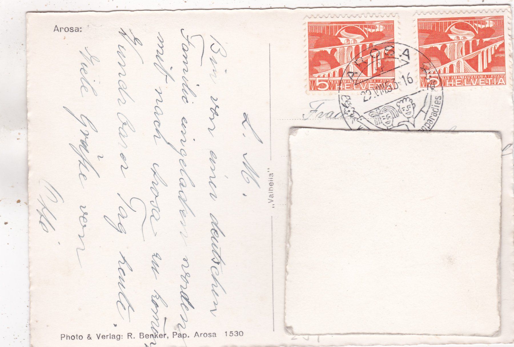 Cartoline postali: Arosa 1953 – Usato da Herisau venduto da Lisegrat2008 1