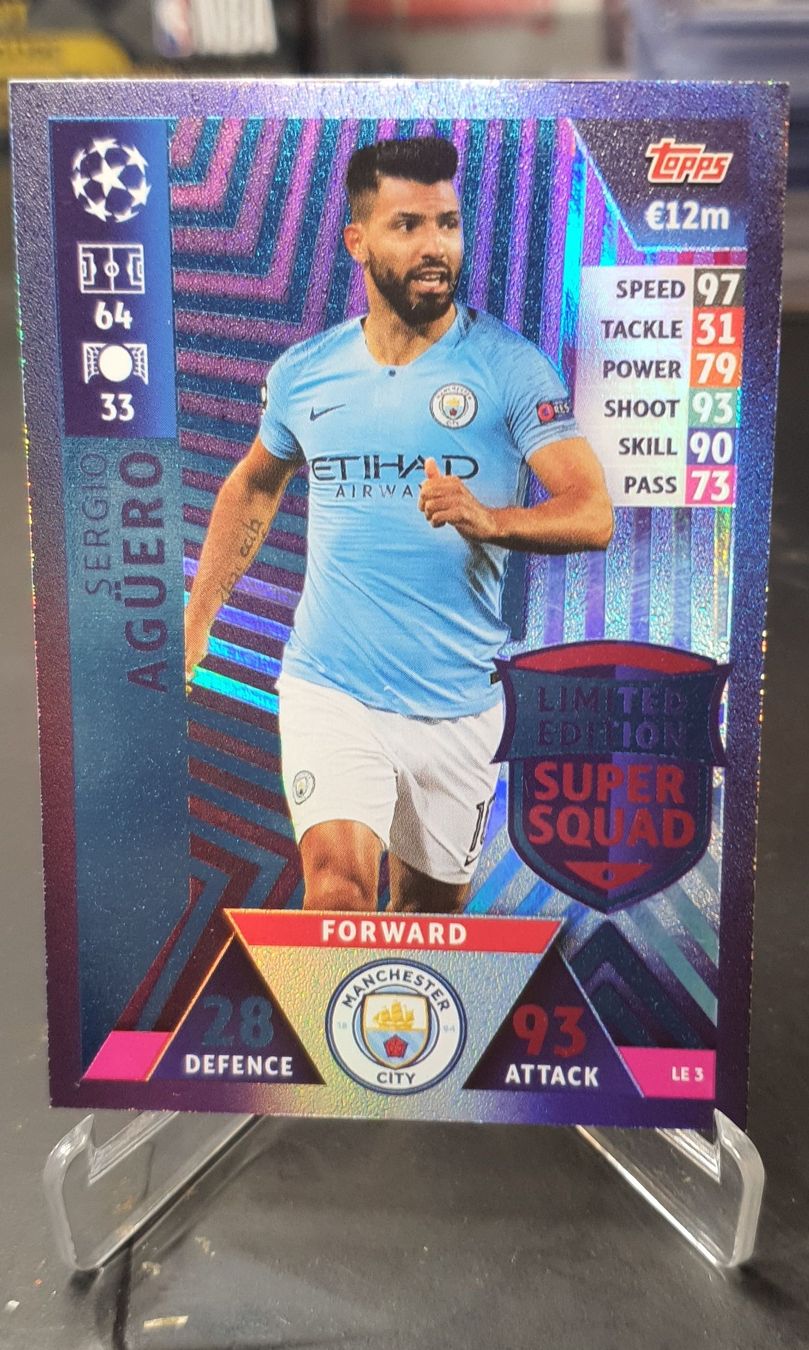 Topps Carte collezionabili: Carte de Collection Sergio Agüero - Super Squad Limitée – Usato da Vevey venduto da ros2
