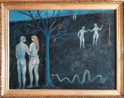 Interessantes Gemälde signiert