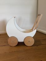 Ooh Noo Puppenwagen Holz weiss Kinderwagen