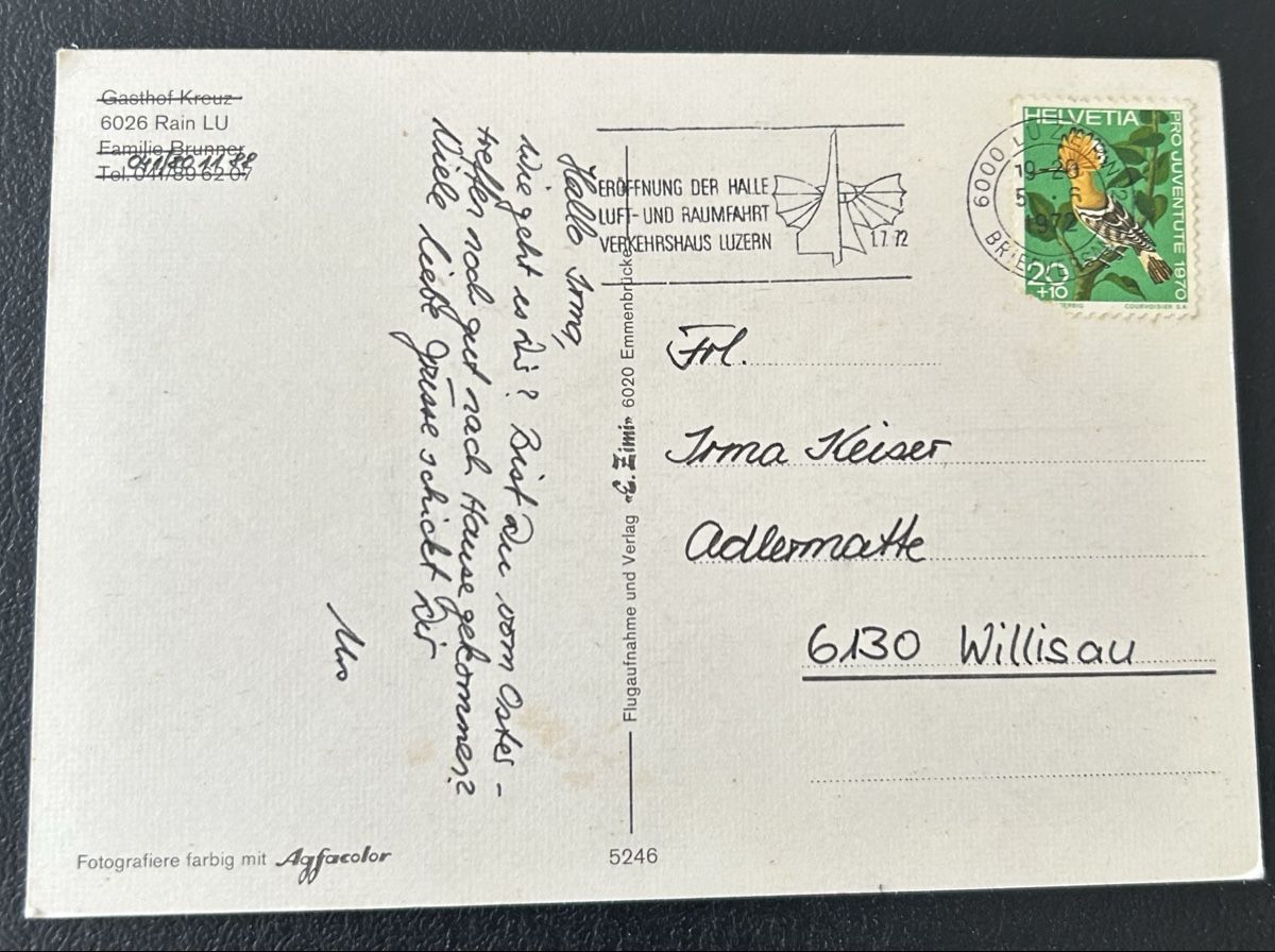 Cartes postales: Flugaufnahme Rain  – D'occasion à Horw par Tellbub 1