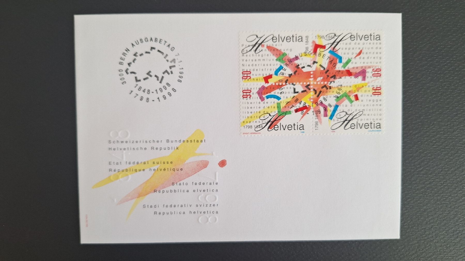 Tous les timbres: 1998,Sondermarken auf FDC – Neuf (Voir description) à Pratteln par walti-6060