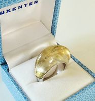 Luxuriöser Silberring 925 mit grossen, rauchigem Citrin-Neu