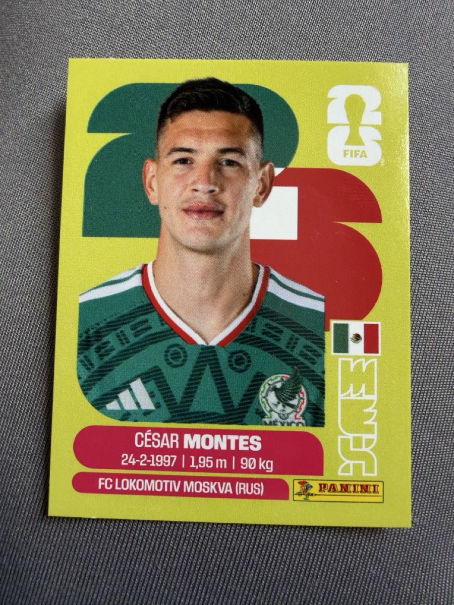 Aufkleber: Panini wm stiker César Montes MEX 7 – Neu und originalverpackt aus Le Lieu von mlm_wt5v