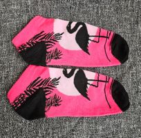 Neu! Sneaker Socken Gr. 39 - 42 Flamingo Pink Schwarz