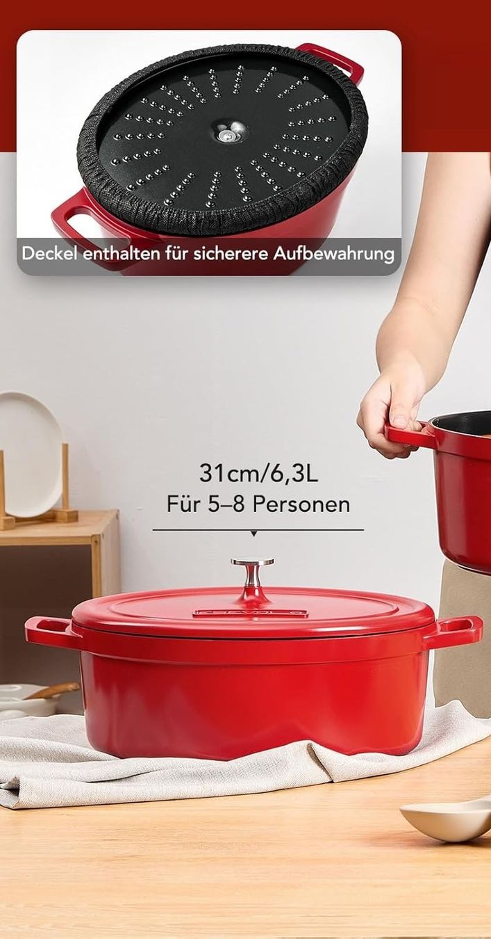 Töpfe: Aluguss Topf 31cm, Bräter, Schmortopf, Kochtopf 6.3 Liter – Neu und originalverpackt aus Zürich von MueDes 5