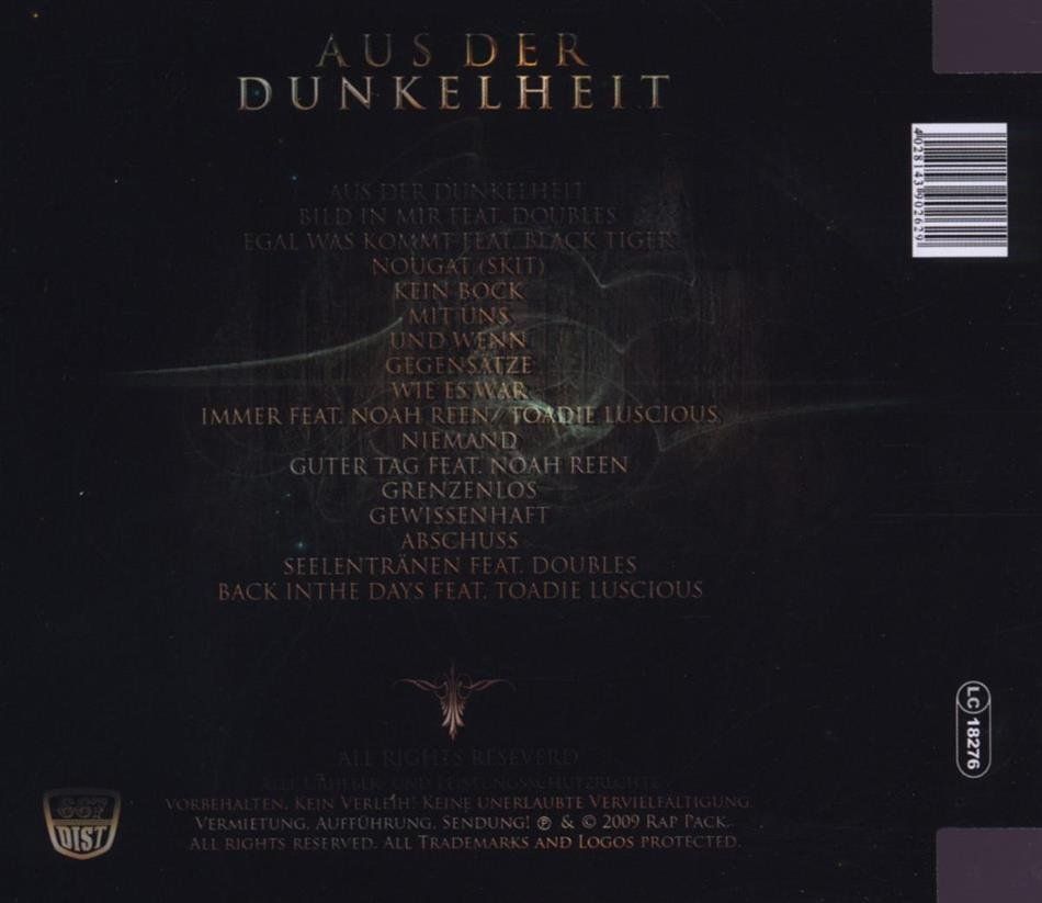 CD: Rap Pack: Aus Der Dunkelheit - Vergriffen! - b – Usato da Brittnau venduto da Zibu 1