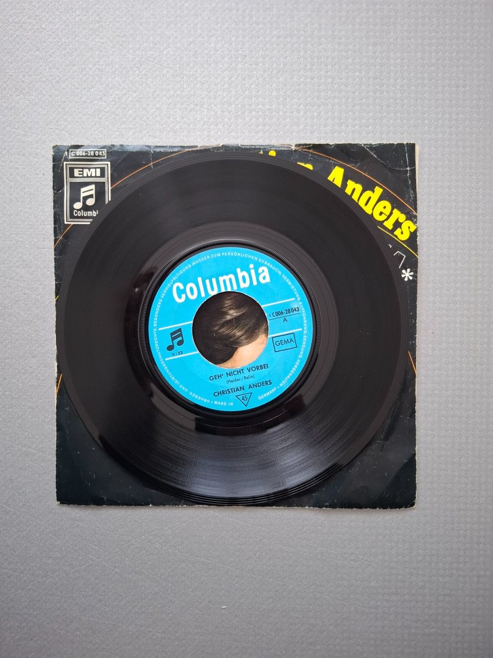 Dischi in vinile: Christian Anders - Geh' nicht vorbei – Usato da Arbon venduto da pendulum 1