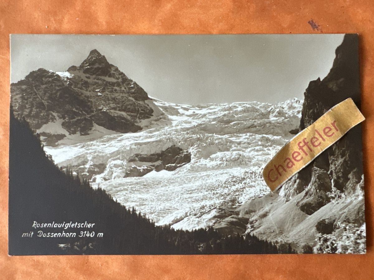 Cartoline postali: 1920 Alte Ansichtskarte Rosenlauigletscher Dossenh. 3140 m – Usato da Zürich venduto da Chaeffeler