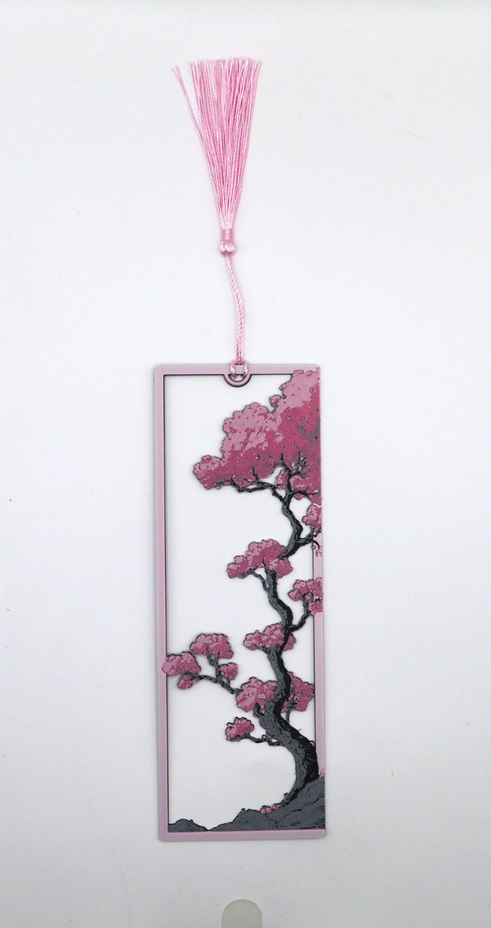 Altre raccolte & rarità: Lesezeichen Kirschblüten mit rosa Quaste – Nuovo e nell'imballaggio originale da Winterthur venduto da Printfusion 6