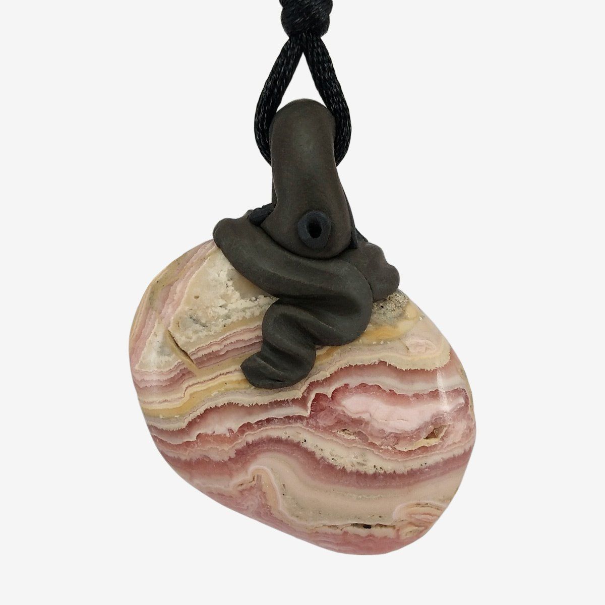 Minerali & Pietre curative: Rhodochrosit Steinanhänger mit eingefasstem Amethyst – Nuovo e nell'imballaggio originale da Meilen venduto da Kaleidoskopia 2