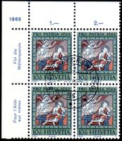 JOSEPHS TRAUM 4ERBLOCK PRO PATRIA 1966 GESTEMPELT - Y121