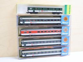 ROCO 5 x SBB Personenwagen - Spur N - Set