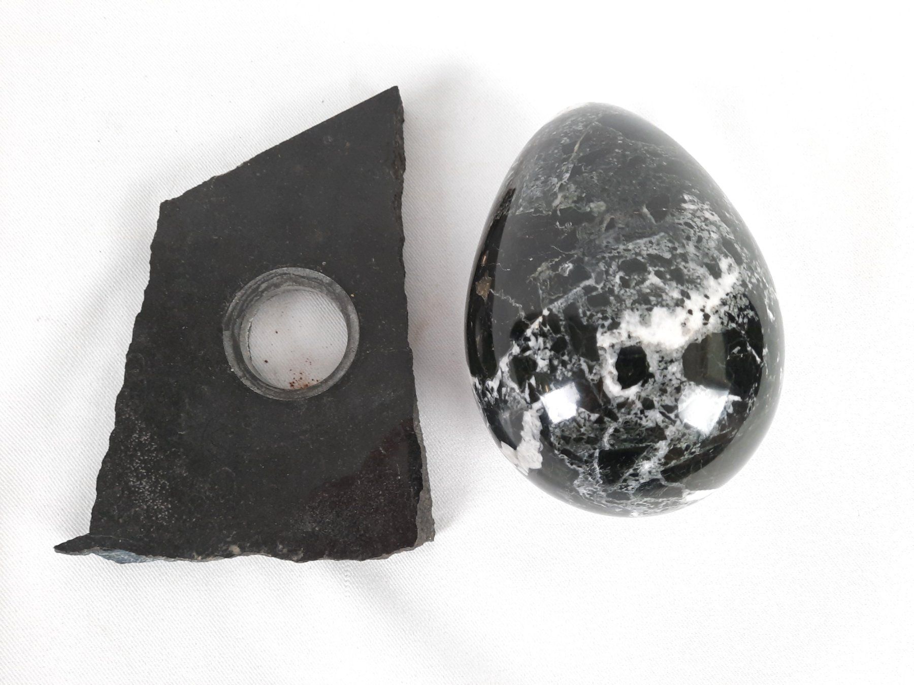 Mineralien & Heilsteine: Stein, Eiform Marmor Optik – Gebraucht aus Beinwil am See von Restwert_Beinwil 6