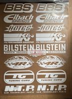 Sponsoren Sticker BBS Eibach Hotes K&N Bilstein Tuning Guru