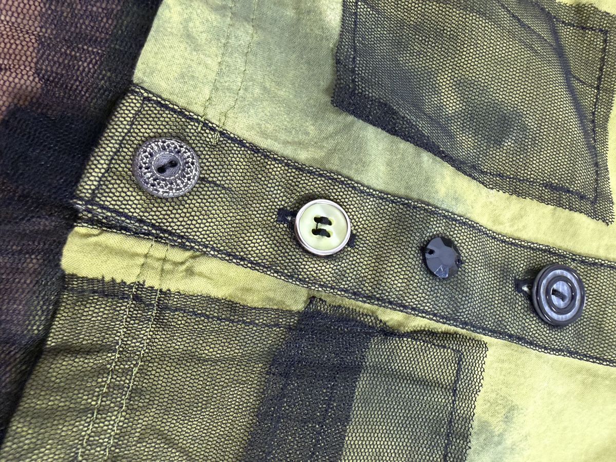 Camicette: Tie-Dye Cropped shirt With Mesh – Usato da Knonau venduto da Grapesvintage 2