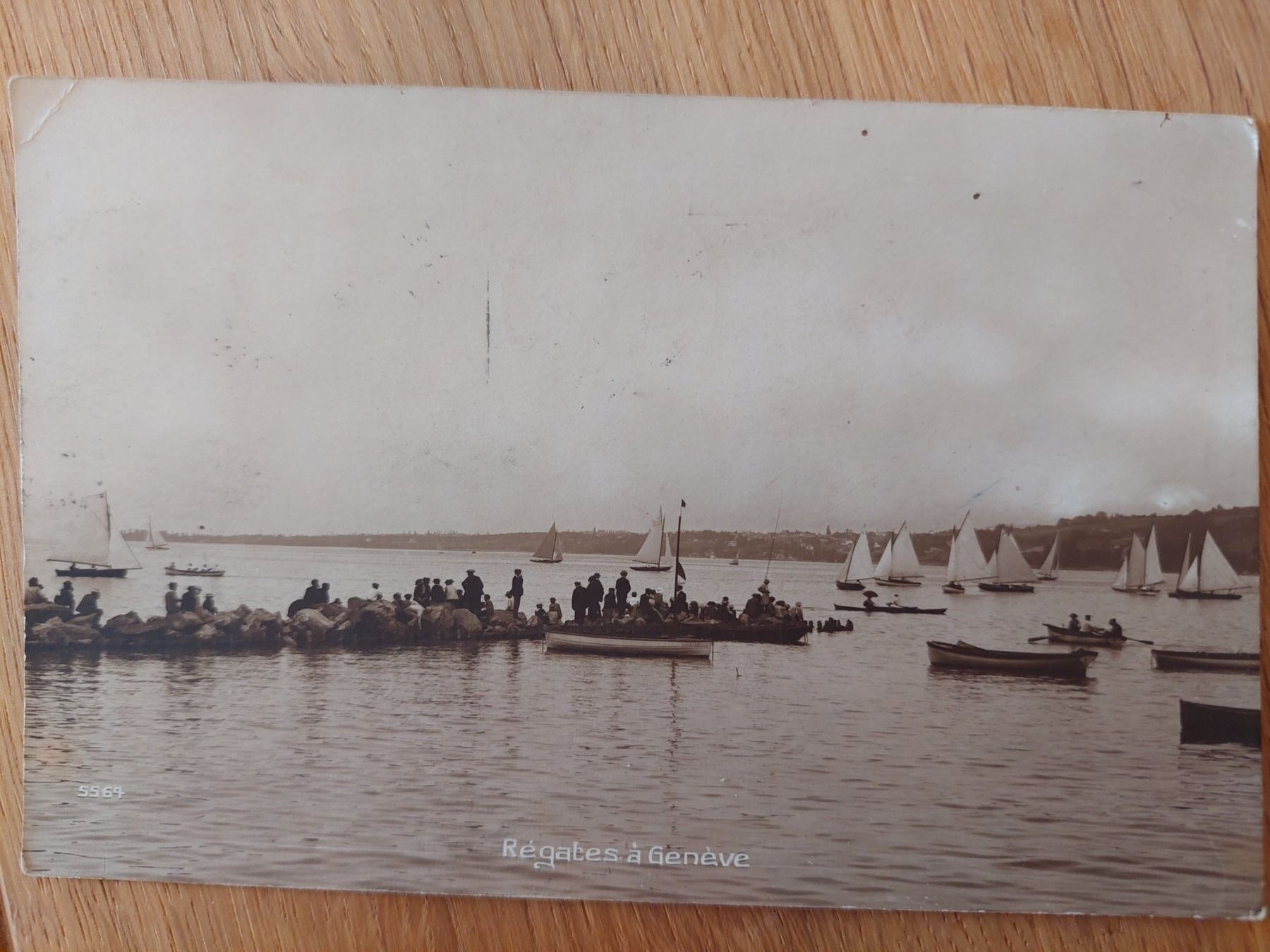 Cartoline postali: Ansichtskarte einer Regatta in Genf von 1914 – Usato da Elsau venduto da isidobrany09